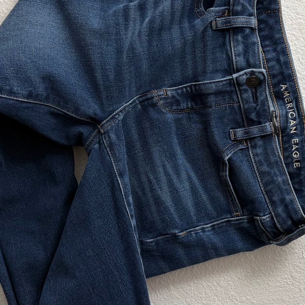 American Eagle AE The Dream Jean Jegging Hi Rise Blue Dark Wash size 4 Short - Picture 2 of 10